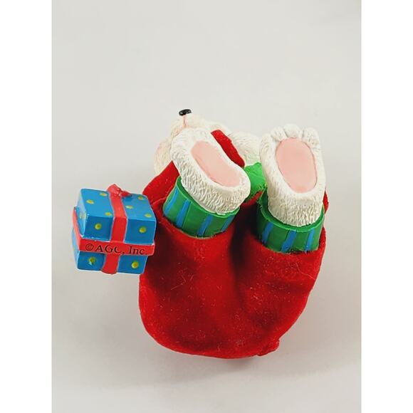 AGC Teddy Bear w/ Baby Ornament To My Dad Figurine Year 2000 White Red 2 3/4" - Picture 13 of 16